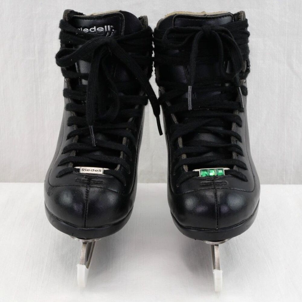 Riedell Emerald 119 Youth Skates Sz 2 w/Luna Blades 8 1/2 | PO 30591, Black